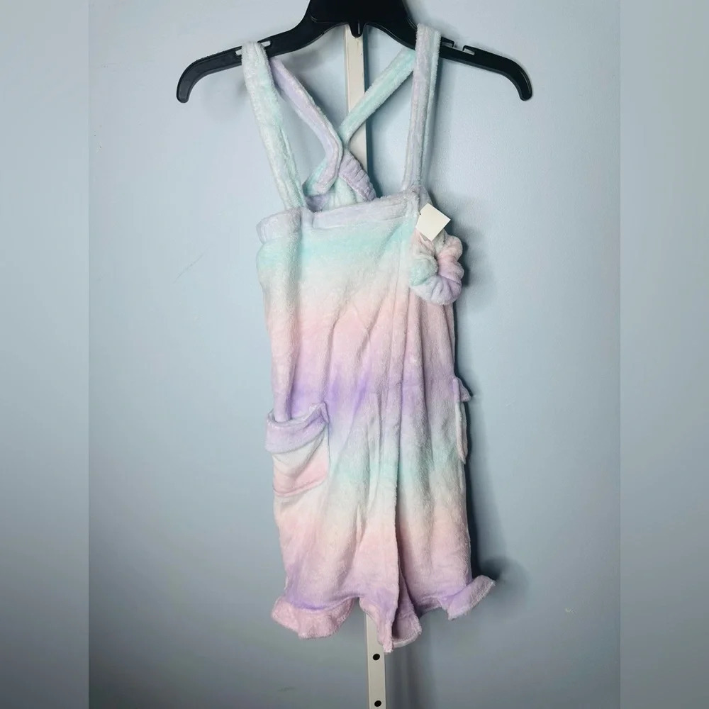 ❤️More Than Magic Girls Spa Wrap Robe Pastel Rainbow  Unicorn Size Small/Medium